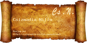 Csizmadia Nilla névjegykártya